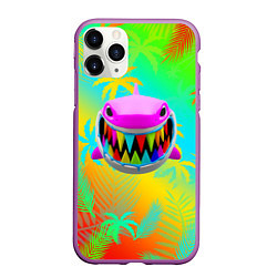 Чехол iPhone 11 Pro матовый 6IX9INE 69 SHARK, цвет: 3D-фиолетовый