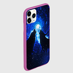 Чехол iPhone 11 Pro матовый ВОЛКИ D, цвет: 3D-фиолетовый — фото 2