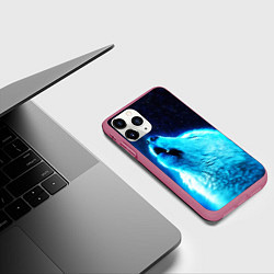 Чехол iPhone 11 Pro матовый ВОЛЧИЙ ВОЙ D, цвет: 3D-малиновый — фото 2