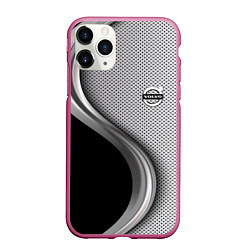 Чехол iPhone 11 Pro матовый VOLVO, цвет: 3D-малиновый