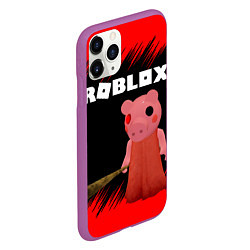 Чехол iPhone 11 Pro матовый Roblox Piggy, цвет: 3D-фиолетовый — фото 2