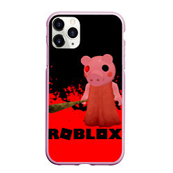 Чехол iPhone 11 Pro матовый Roblox Piggy, цвет: 3D-розовый