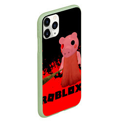 Чехол iPhone 11 Pro матовый Roblox Piggy, цвет: 3D-салатовый — фото 2