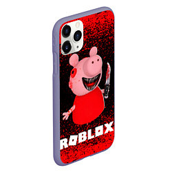 Чехол iPhone 11 Pro матовый Roblox Piggy, цвет: 3D-серый — фото 2