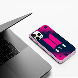 Чехол iPhone 11 Pro матовый BTS БТС, цвет: 3D-розовый — фото 2