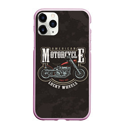 Чехол iPhone 11 Pro матовый American Motorcycle Z, цвет: 3D-розовый