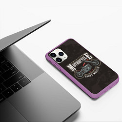 Чехол iPhone 11 Pro матовый American Motorcycle Z, цвет: 3D-фиолетовый — фото 2