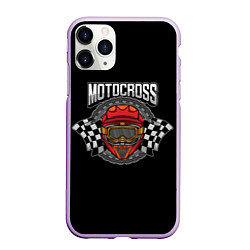 Чехол iPhone 11 Pro матовый Motocross Champion Z, цвет: 3D-сиреневый