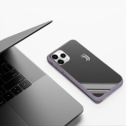 Чехол iPhone 11 Pro матовый JUVENTUS, цвет: 3D-серый — фото 2