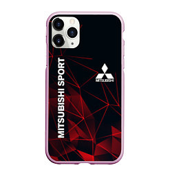 Чехол iPhone 11 Pro матовый MITSUBISHI, цвет: 3D-розовый