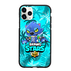 Чехол iPhone 11 Pro матовый BRAWL STARS LEON WEREWOLF, цвет: 3D-черный