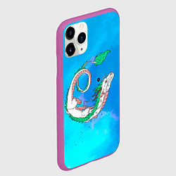Чехол iPhone 11 Pro матовый Унесенные призраками Хаку, цвет: 3D-фиолетовый — фото 2