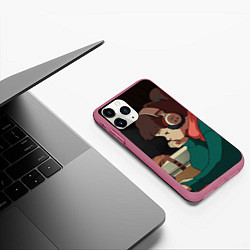 Чехол iPhone 11 Pro матовый STUDY GIRL, цвет: 3D-малиновый — фото 2