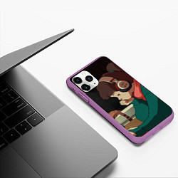 Чехол iPhone 11 Pro матовый STUDY GIRL, цвет: 3D-фиолетовый — фото 2