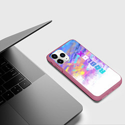 Чехол iPhone 11 Pro матовый Roblox, цвет: 3D-малиновый — фото 2