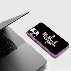 Чехол iPhone 11 Pro матовый БУМАЖНЫЙ ДОМ, цвет: 3D-фиолетовый — фото 2