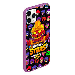 Чехол iPhone 11 Pro матовый BRAWL STARS EVIL GENE ДЖИН, цвет: 3D-фиолетовый — фото 2