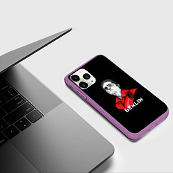 Чехол iPhone 11 Pro матовый БУМАЖНЫЙ ДОМ, цвет: 3D-фиолетовый — фото 2