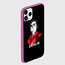 Чехол iPhone 11 Pro матовый БУМАЖНЫЙ ДОМ, цвет: 3D-фиолетовый — фото 2