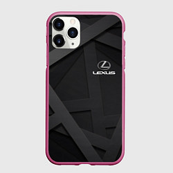 Чехол iPhone 11 Pro матовый LEXUS, цвет: 3D-малиновый
