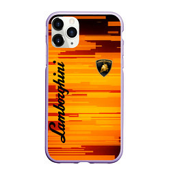 Чехол iPhone 11 Pro матовый LAMBORGHINI, цвет: 3D-светло-сиреневый