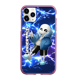 Чехол iPhone 11 Pro матовый UNDERTALE АНДЕРТЕЙЛ, цвет: 3D-малиновый