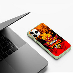 Чехол iPhone 11 Pro матовый BRAWL STARS EVIL GENE, цвет: 3D-салатовый — фото 2