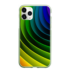 Чехол iPhone 11 Pro матовый Color 2058, цвет: 3D-салатовый