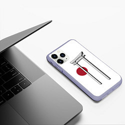 Чехол iPhone 11 Pro матовый Япония Тории Z, цвет: 3D-светло-сиреневый — фото 2