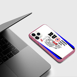 Чехол iPhone 11 Pro матовый Самбо, цвет: 3D-малиновый — фото 2