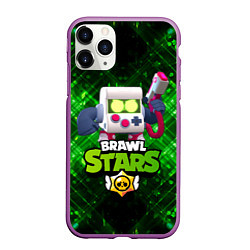 Чехол iPhone 11 Pro матовый Virus 8 bit brawl stars 8 бит, цвет: 3D-фиолетовый