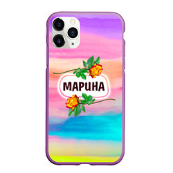 Чехол iPhone 11 Pro матовый Марина, цвет: 3D-фиолетовый