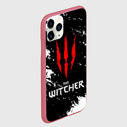 Чехол iPhone 11 Pro матовый The Witcher, цвет: 3D-малиновый — фото 2