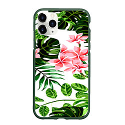 Чехол iPhone 11 Pro матовый ЛЕТО ТЕКСТУРА, цвет: 3D-темно-зеленый