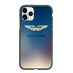 Чехол iPhone 11 Pro матовый Aston martin, цвет: 3D-темно-зеленый