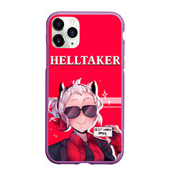 Чехол iPhone 11 Pro матовый HELLTAKER, цвет: 3D-фиолетовый