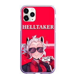 Чехол iPhone 11 Pro матовый HELLTAKER, цвет: 3D-светло-сиреневый