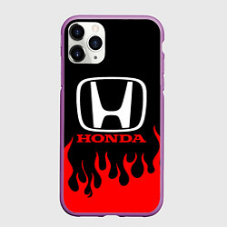 Чехол iPhone 11 Pro матовый HONDA, цвет: 3D-фиолетовый
