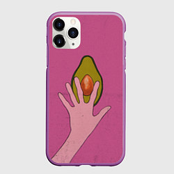 Чехол iPhone 11 Pro матовый Avocado, цвет: 3D-фиолетовый