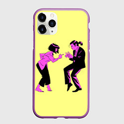 Чехол iPhone 11 Pro матовый Криминальное чтиво, цвет: 3D-фиолетовый