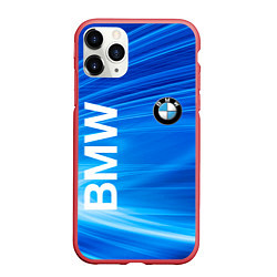 Чехол iPhone 11 Pro матовый BMW, цвет: 3D-красный