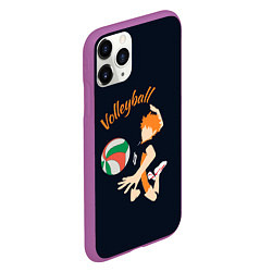 Чехол iPhone 11 Pro матовый Волейбол, цвет: 3D-фиолетовый — фото 2