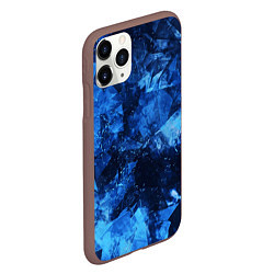 Чехол iPhone 11 Pro матовый Blue Abstraction, цвет: 3D-коричневый — фото 2