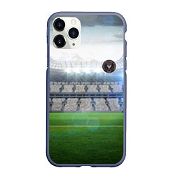 Чехол iPhone 11 Pro матовый FC INTER MIAMI, цвет: 3D-серый