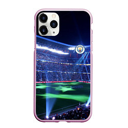 Чехол iPhone 11 Pro матовый FC MANCHESTER CITY, цвет: 3D-розовый