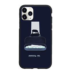 Чехол iPhone 11 Pro матовый Чёрное зеркало, цвет: 3D-черный
