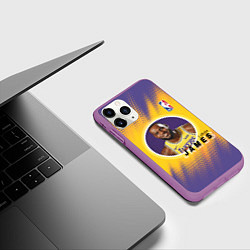 Чехол iPhone 11 Pro матовый LeBron James, цвет: 3D-фиолетовый — фото 2