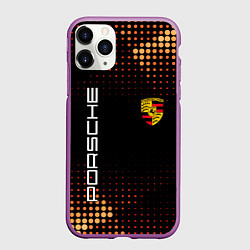 Чехол iPhone 11 Pro матовый PORSCHE, цвет: 3D-фиолетовый