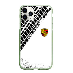 Чехол iPhone 11 Pro матовый PORSCHE, цвет: 3D-салатовый