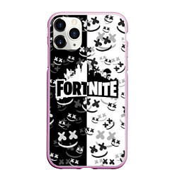 Чехол iPhone 11 Pro матовый FORTNITE MARSHMELLO, цвет: 3D-розовый